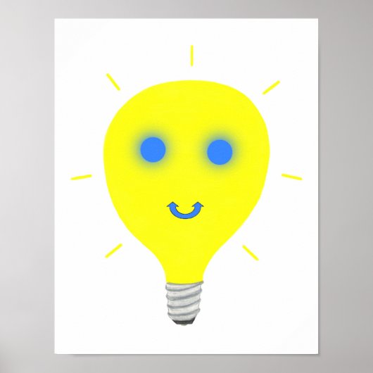 Glühbirnen-Wandposter Poster (Vorne)