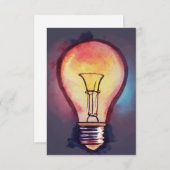 Glühbirnen Wasserfarben-Malerei, Glühbirne Dankeskarte (Vorne/Hinten)