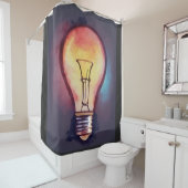 Glühbirnen Wasserfarben-Malerei, Glühbirne Duschvorhang (Beispiel)