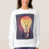 Glühbirnen Wasserfarben-Malerei, Glühbirne Sweatshirt (Vorderseite)