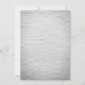 Glühbirnen Weiße Ziegelsteine Weihnachtsfeier Einladung (Rückseite)