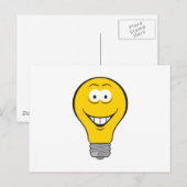 Glühbirnengesicht Postkarte (Vorne/Hinten)