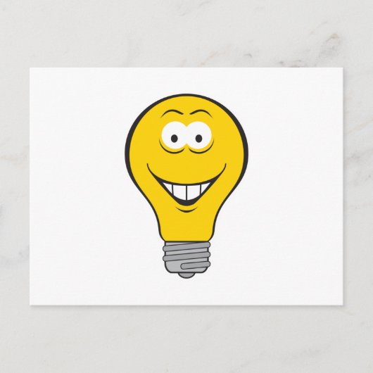 Glühbirnengesicht Postkarte (Vorderseite)