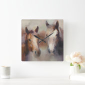 Glühen der Westen Quadratische Wanduhr (Zuhause)