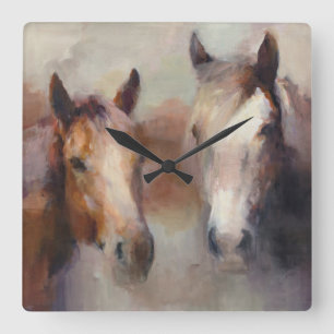 Glühen der Westen Quadratische Wanduhr