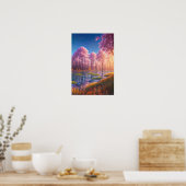 Glühen des Sonnenuntergangs in Azure Charm Poster (Küche)
