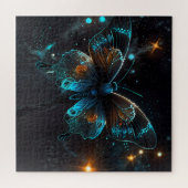 Glühen eines blauen Schmetterlings Puzzle (Horizontal)