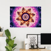 Glühen - Fraktal Poster (Heimbüro)