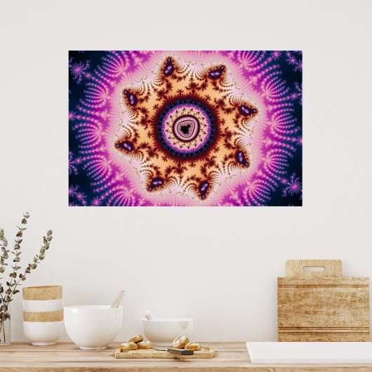 Glühen - Fraktal Poster (Küche)