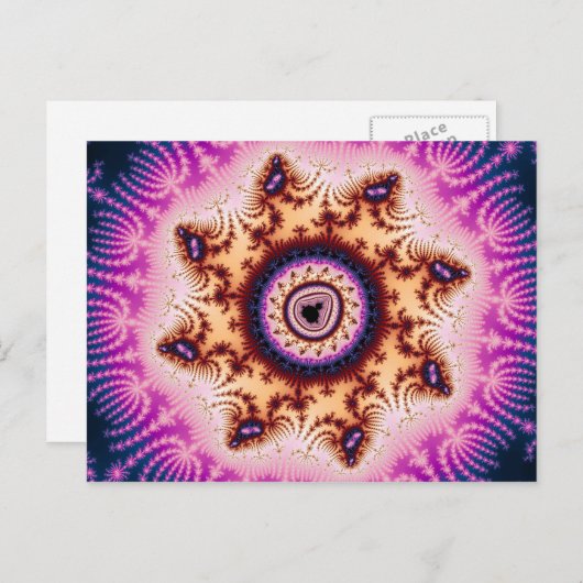 Glühen - Fraktal Postkarte (Vorne/Hinten)