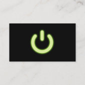 Glühen-Geschäftskarte Bereitschaft IuK coole grüne Visitenkarte (Rückseite)