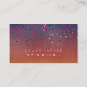 Glühen-Glitzer-Rosaconfetti-eleganter Himmel Visitenkarte