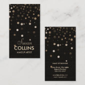 Glühen-Glitzer-Schein-Goldmake-upkünstler-Mode Visitenkarte (Vorne/Hinten)