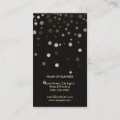 Glühen-Glitzer-Schein-Goldmake-upkünstler-Mode Visitenkarte (Rückseite)