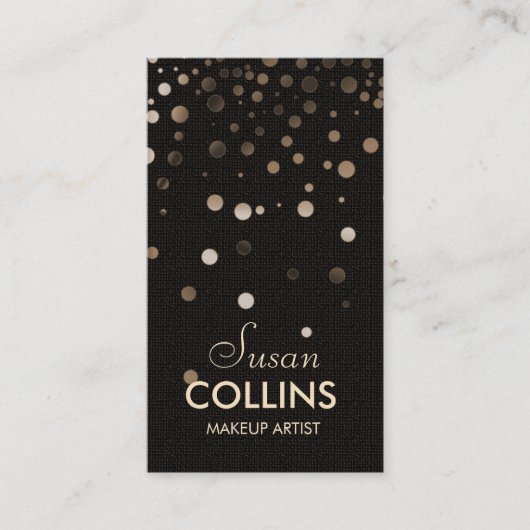 Glühen-Glitzer-Schein-Goldmake-upkünstler-Mode Visitenkarte (Vorderseite)
