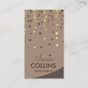 Glühen-Glitzer-Schein-Goldmake-upkünstler-Mode Visitenkarte