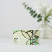 Glühen - Grün Visitenkarte (Stehend Vorderseite)