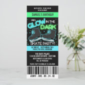 Glühen im Dunkeln-Eis-Skaten-Party Einladung (Stehend Vorderseite)