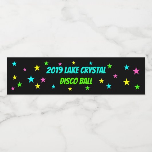 Glühen im Dunkeln tanzt Party Wasser Flasche Etike Wasserflaschenetikett (Einzelnes Label)