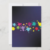 Glühen im dunklen Birthday Neon Paint Skate Tanz Einladung (Rückseite)