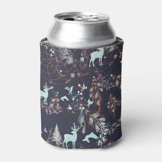 Glühen im dunklen Boho-Stammesmuster Dosenkühler (Kanne Vorderseite)