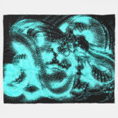 Glühen im dunklen chinesischen Tierkreis-Drachen Fleecedecke (Vorderseite (Horizontal))