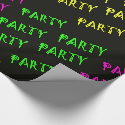 Glühen im dunklen Party-Verpackungs-Papier oder Geschenkpapier (Ecke)