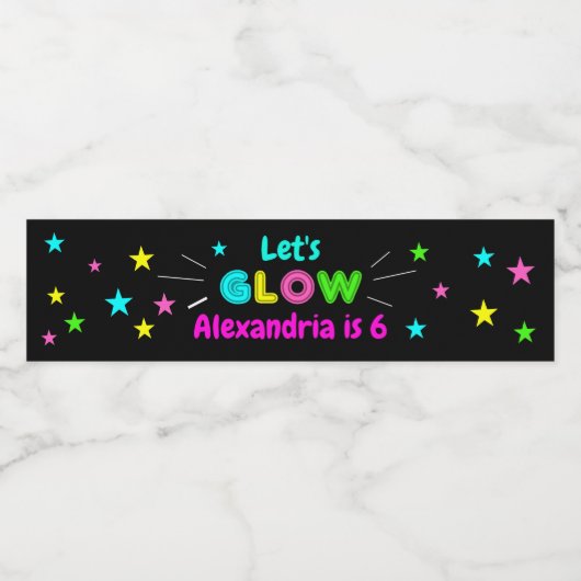 Glühen im dunklen Party Wasser Flasche Etikett (Einzelnes Label)