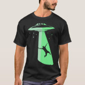 Glühen im dunklen UFO-Abduktions-NachtSci FI-alien T-Shirt (Vorderseite)