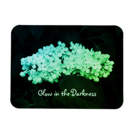 Glühen in den dunkelgrünen Lilaks verändertes Foto Magnet