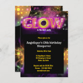 Glühen in den dunklen Kids glühen Party Einladung (Vorne/Hinten)