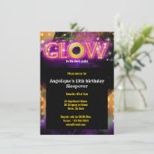 Glühen in den dunklen Kids glühen Party Einladung (Stehend Vorderseite)