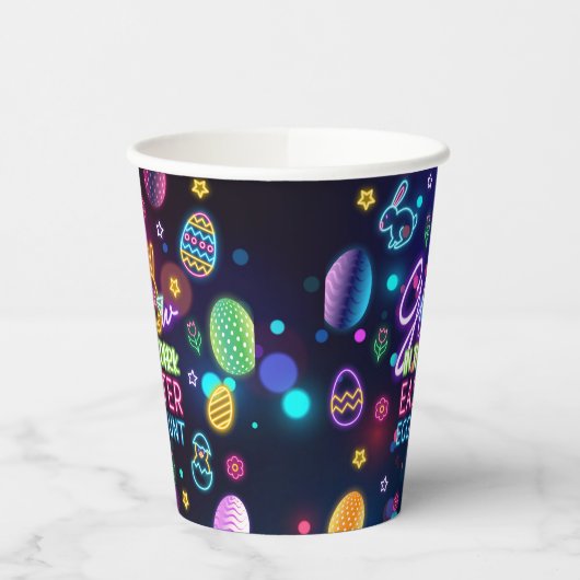 Glühen in den dunklen Ostereiern Jagen Party Cups Pappbecher (Links)