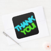 Glühen in der Dunkelheit Vielen Dank Quadratischer Aufkleber (Umschlag)
