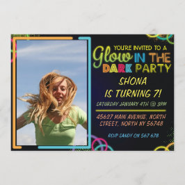 Glühen in der dunklen der Geburtstags-Einladung Einladung