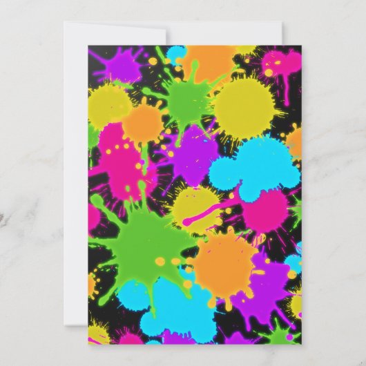 Glühen in der dunklen Einladung (Rückseite)