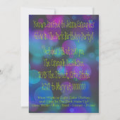 Glühen in der dunklen Geburtstagspartei Einladung (Rückseite)