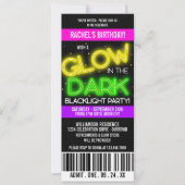 Glühen in der dunklen Geburtstagspartei Einladung (Vorderseite)