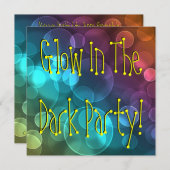 Glühen in der dunklen Geburtstagspartei Einladung (Vorne/Hinten)