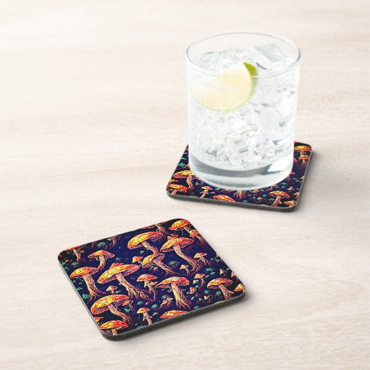 Glühen in der Dunklen Magie: Biolumineszenter Pilz Getränkeuntersetzer (Rechte Seite)