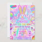 Glühen in der dunklen Neon Gefärbte Krawatte Oster Einladung (Vorderseite)