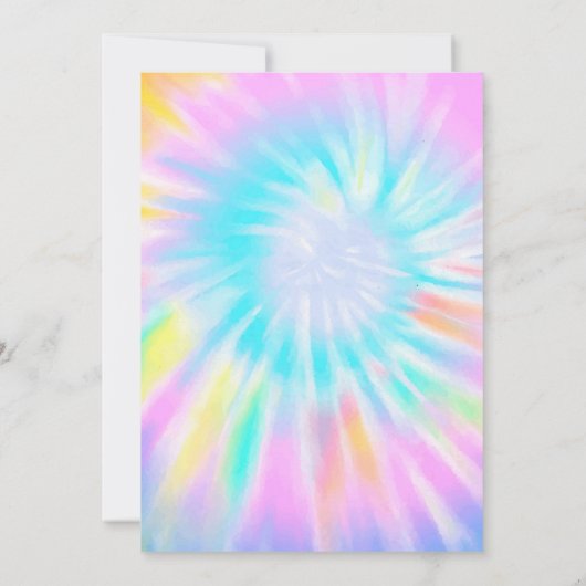 Glühen in der dunklen Neon Gefärbte Krawatte Oster Einladung (Rückseite)