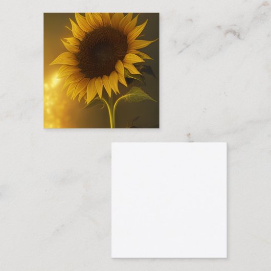 Glühen in der dunklen Sonnenblume Grafik Telefonnummerkarte (Vorne/Hinten)