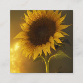 Glühen in der dunklen Sonnenblume Grafik Telefonnummerkarte (Vorderseite)