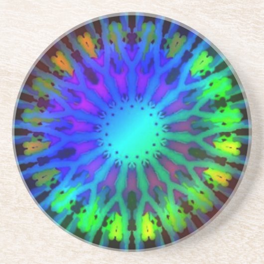 Glühen in die dunkle Kaleidoskopkunst Getränkeuntersetzer (Vorne)