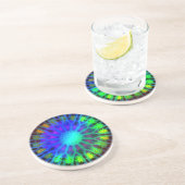 Glühen in die dunkle Kaleidoskopkunst Getränkeuntersetzer (Seite)