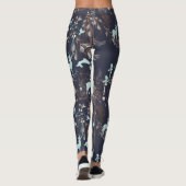 Glühen in dunkles Natur boho Stammes- Muster Leggings (Rückseite)