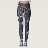 Glühen in dunkles Natur boho Stammes- Muster Leggings (Vorderseite)