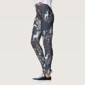 Glühen in dunkles Natur boho Stammes- Muster Leggings (Links)