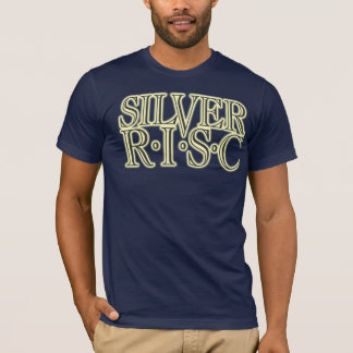 Glühen-Logo des Silber-R.I.S.C (dunkel) T-Shirt